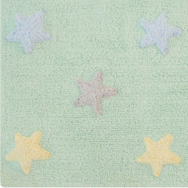 Детский ковер Lorena Canals Stars Tricolor мятный 120*160