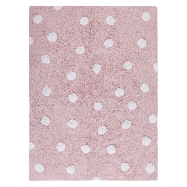 Ковер Lorena Canals Polka Dots горошек (розовый-белый) 120*160