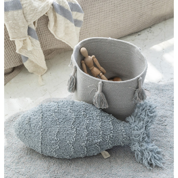 Корзина Lorena Canals WOODY жемчужно-голубая 30*30