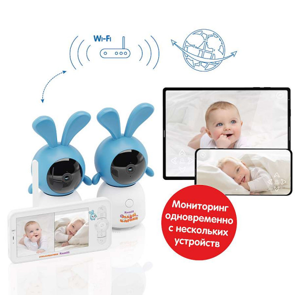 Wi-Fi Видеоняня Ramili Baby RV100X2KROSH с двумя камерами Wi-Fi Видеоняня Ramili Baby RV100X2KROSH с двумя камерами