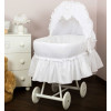 Плетеная колыбель Italbaby Amore с капюшоном (белые колеса)